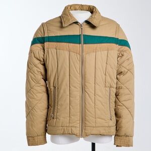 Vintage Insulated Coat Vest (zip off sleeves) L